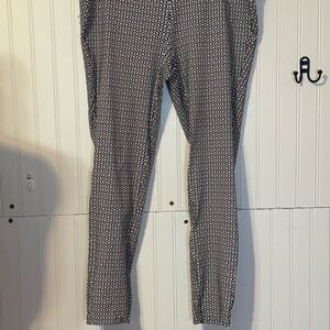 Michael Kors Black and White Geometric Print Pants Sz xl